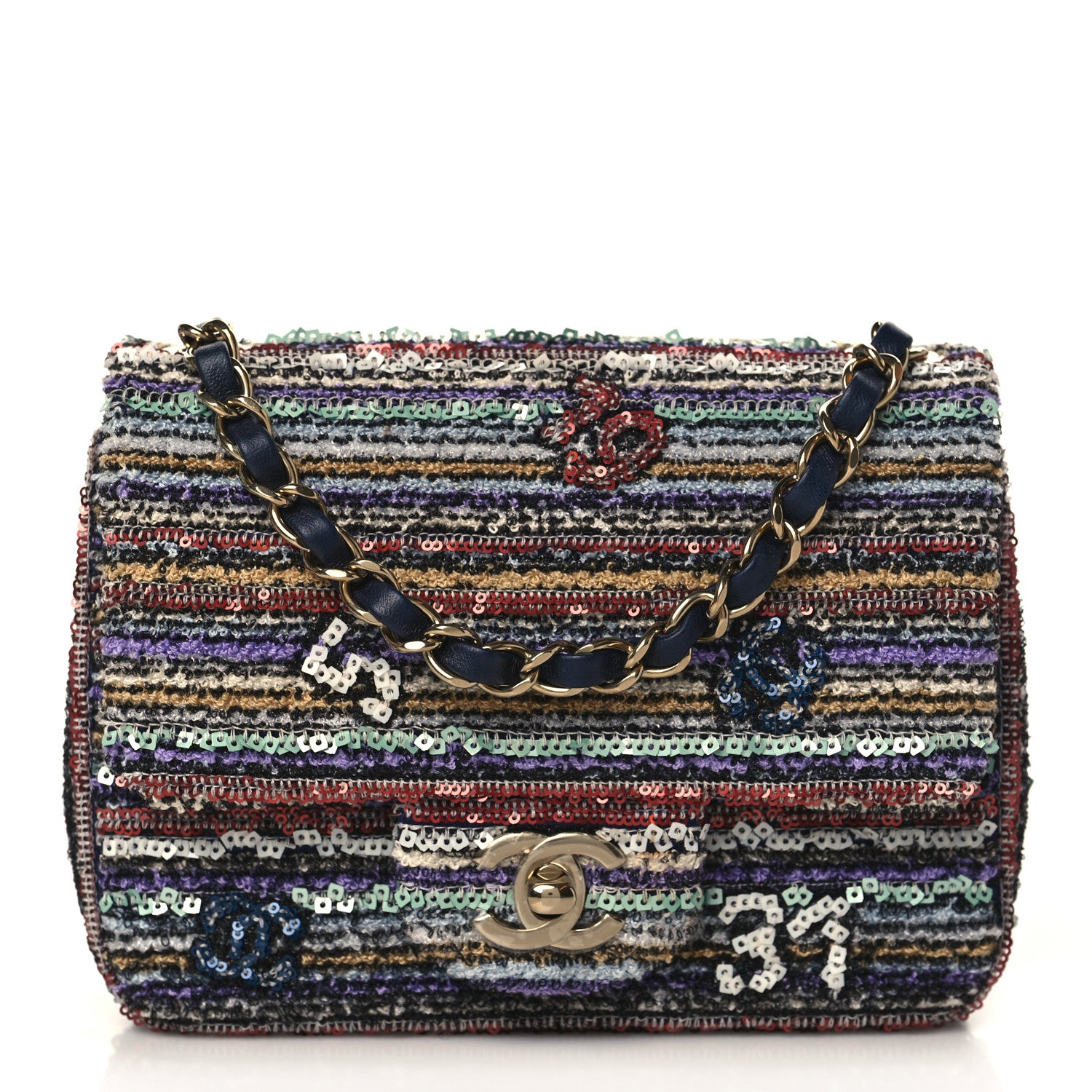 Chanel Mixed Fibers Sequin Quilted Mini Flap Multicolor 1 of 8