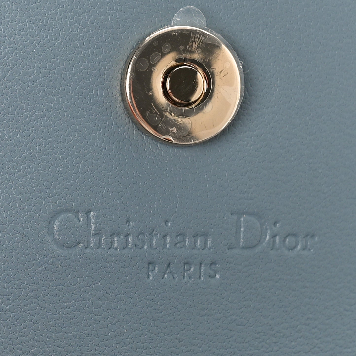 Lambskin Cannage Miss Dior Glycine Wallet Cloud Blue
