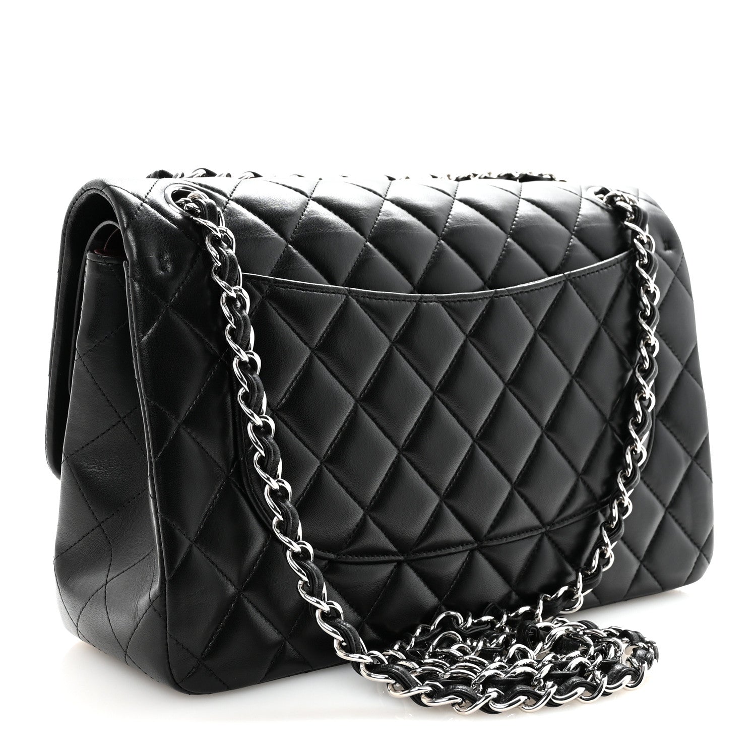 Chanel Lambskin Quilted Jumbo Double Flap Black 3 of 11