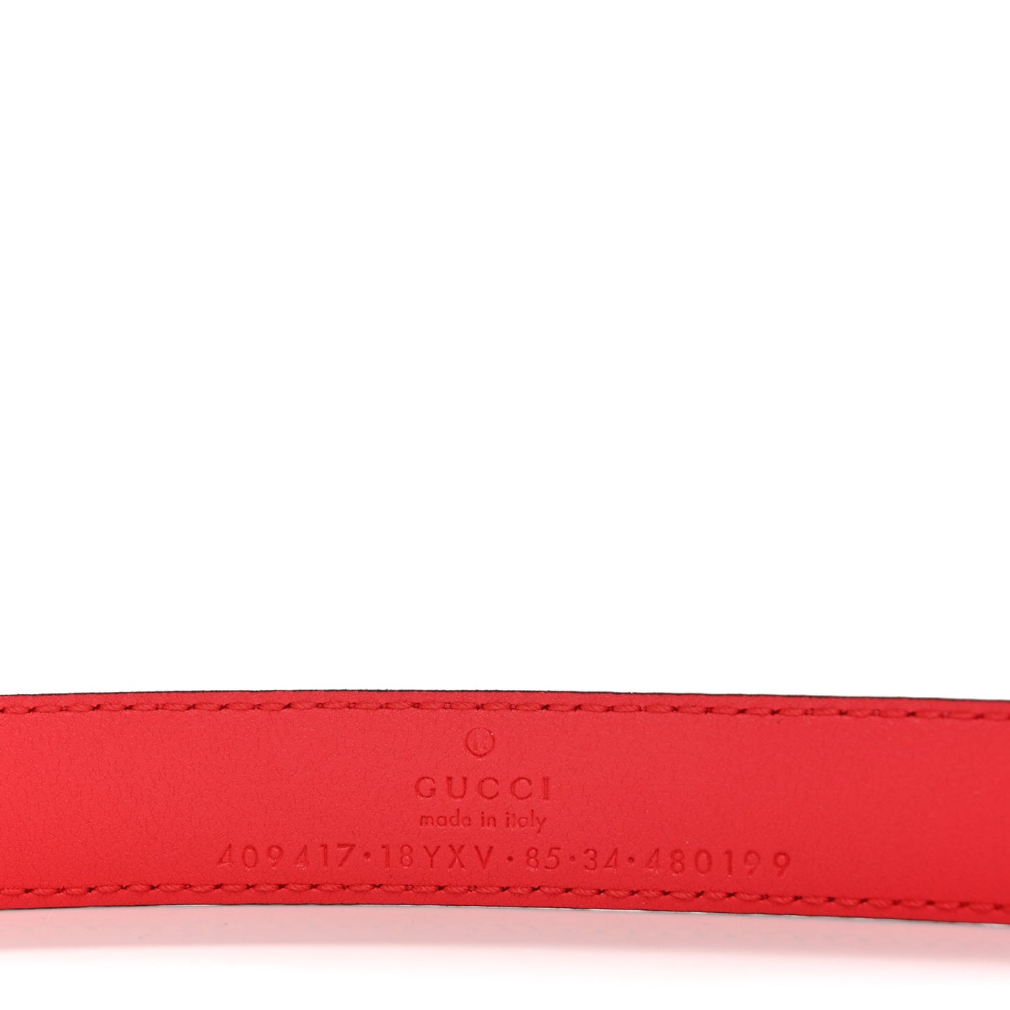 Azalea Calfskin Enamel Monochrome Double G 20mm Belt 85 34 Runway Coral