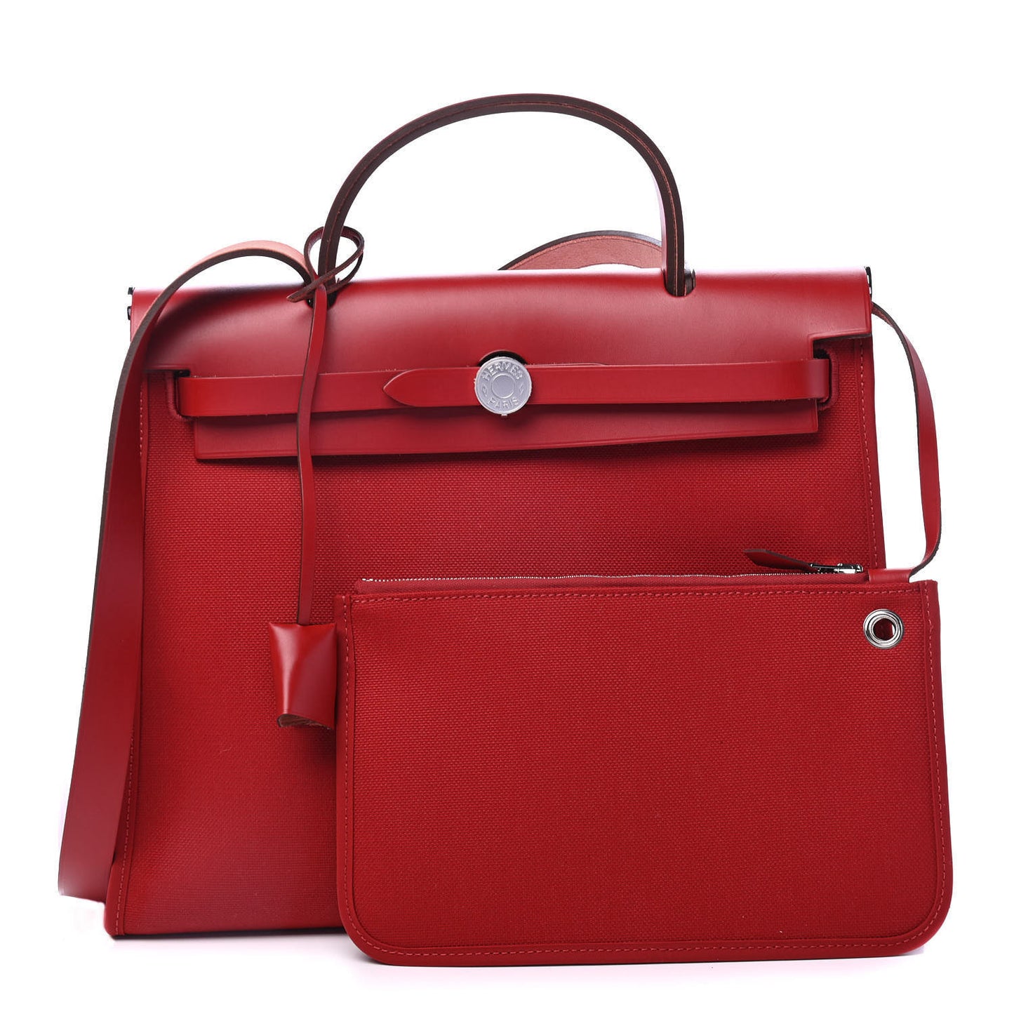 Vache Hunter Toile Herbag Zip 31 PM Rouge Grenat