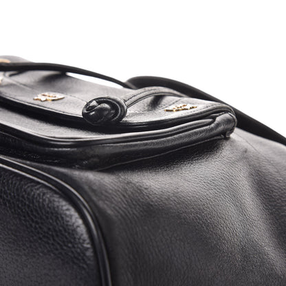 MCM Grained Calfskin Studded Drawstring Backpack Black 13 of 15