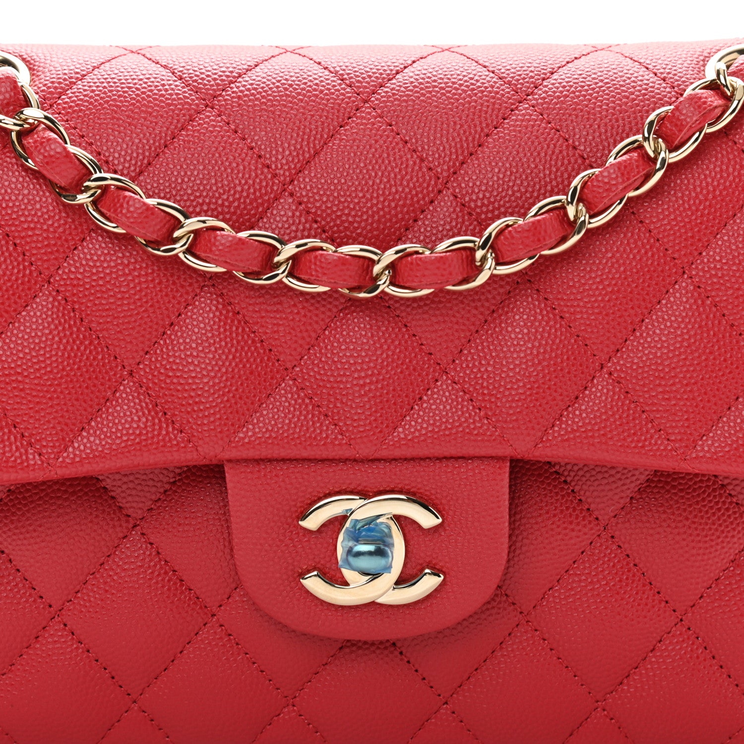 Chanel Caviar Quilted Small Double Flap Red 7 of 10