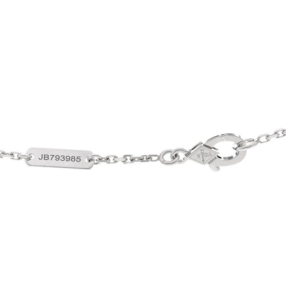 Van Cleef & Arpels 18K White Gold Diamond Vintage Alhambra Pendant Necklace 5 of 6
