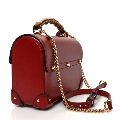 Gucci Azalea Calfskin Small Padlock Bamboo Shoulder Bag Romantic Cerise 3 of 9