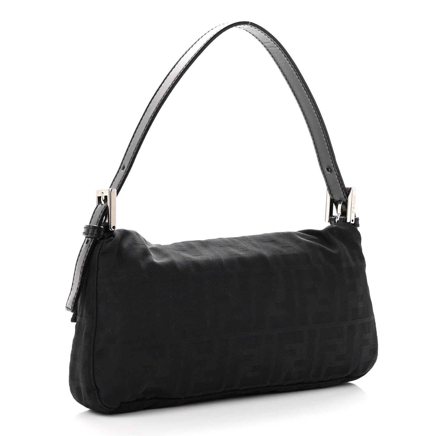 Fendi Nylon Zucca Baguette Black 3 of 9