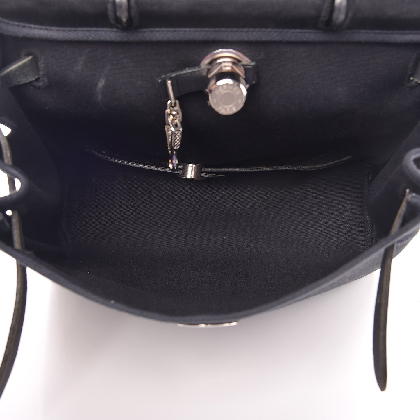 Toile Vache Calfskin Herbag 30 PM Backpack Black