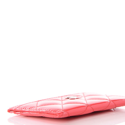 Chanel Patent Calfskin Quilted Card Holder Coral 6 of 7