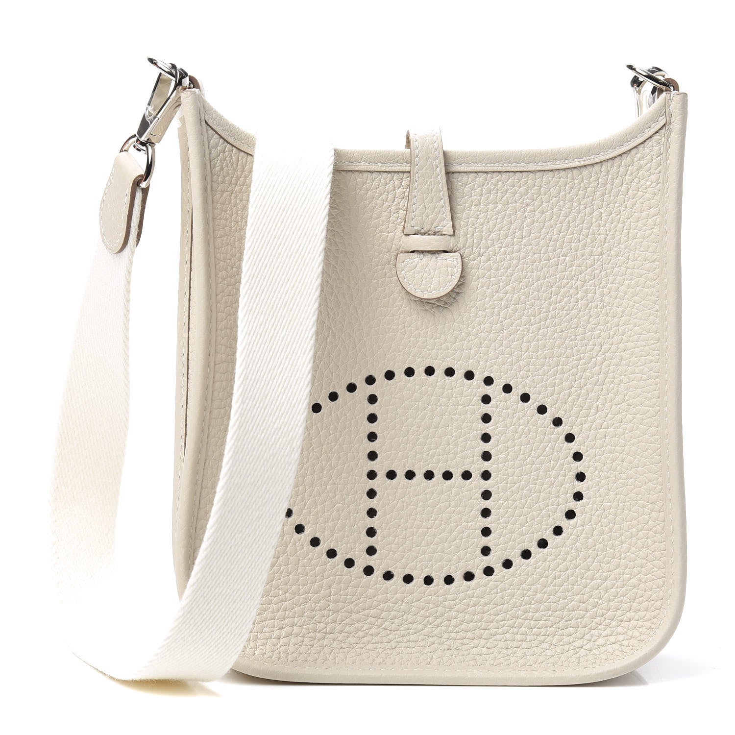 Hermes Taurillon Clemence Evelyne TPM Craie 1 of 9