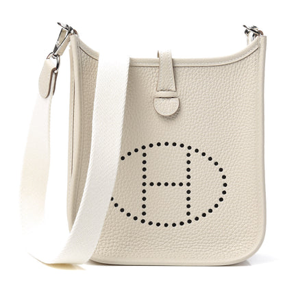 Hermes Taurillon Clemence Evelyne TPM Craie 1 of 9