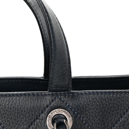 Chanel Deerskin Stitched Medium CC Shopping Tote Navy 18 of 24