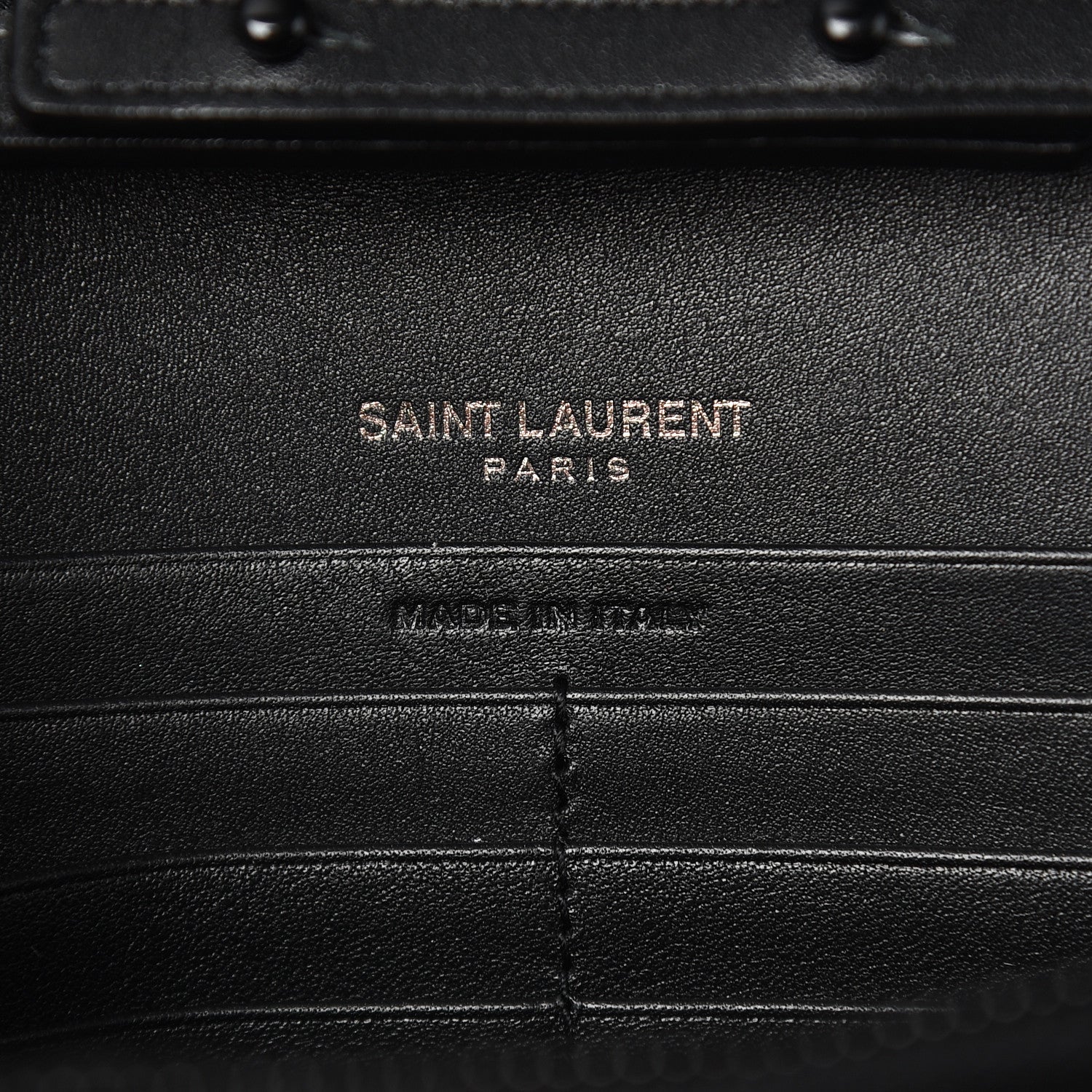 Saint Laurent Patent Leopard Print Monogram Chain Wallet Leopard Black Gold 6 of 9