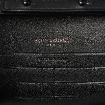 Saint Laurent Patent Leopard Print Monogram Chain Wallet Leopard Black Gold 6 of 9