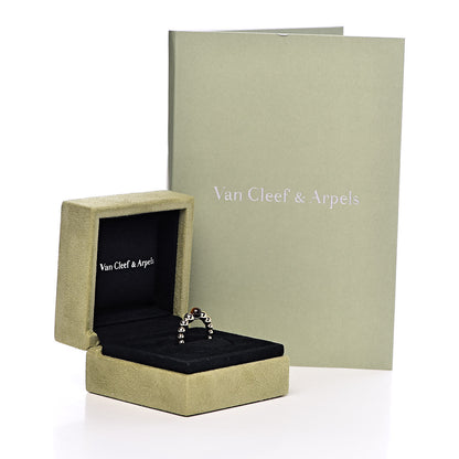 Van Cleef & Arpels 18K Yellow Gold Tiger's Eye Perlee Couleurs Variation Ring 48 4.5 7 of 7
