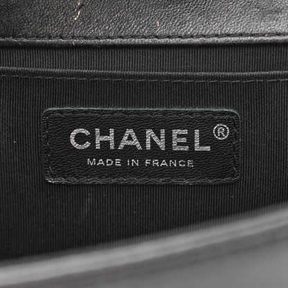 Chanel Lambskin Chevron Quilted Medium Boy Flap Black 6 of 14