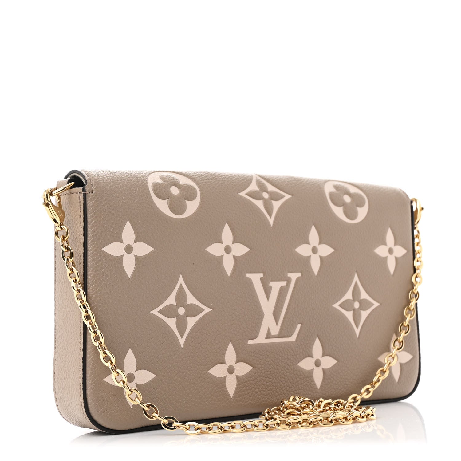 Louis Vuitton Empreinte Monogram Giant Felicie Pochette Tourterelle Creme 4 of 12