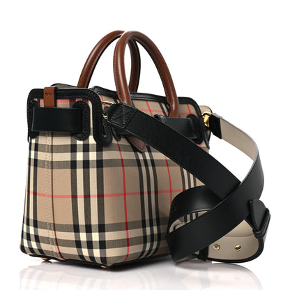 Burberry Calfskin Vintage Check Triple Stud Mini Belt Bag Archive Beige 3 of 7