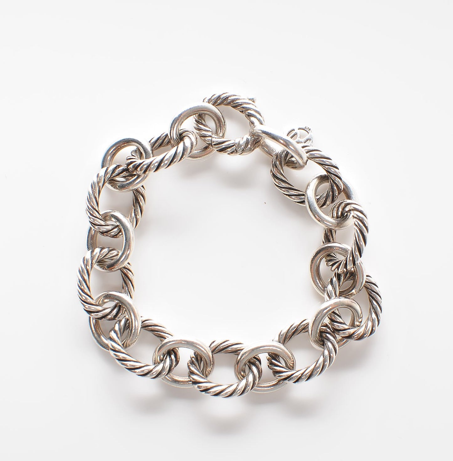 Sterling Silver 12mm Large Oval Link Bracelet