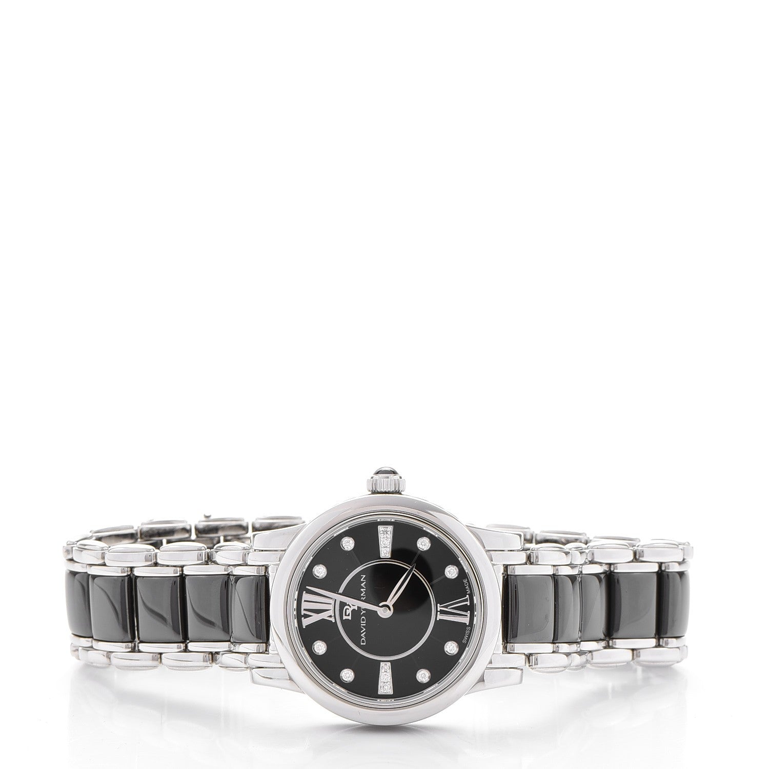 David Yurman Stainless Steel Ceramic Diamond 30mm Classic Quartz Watch Black 3 of 9