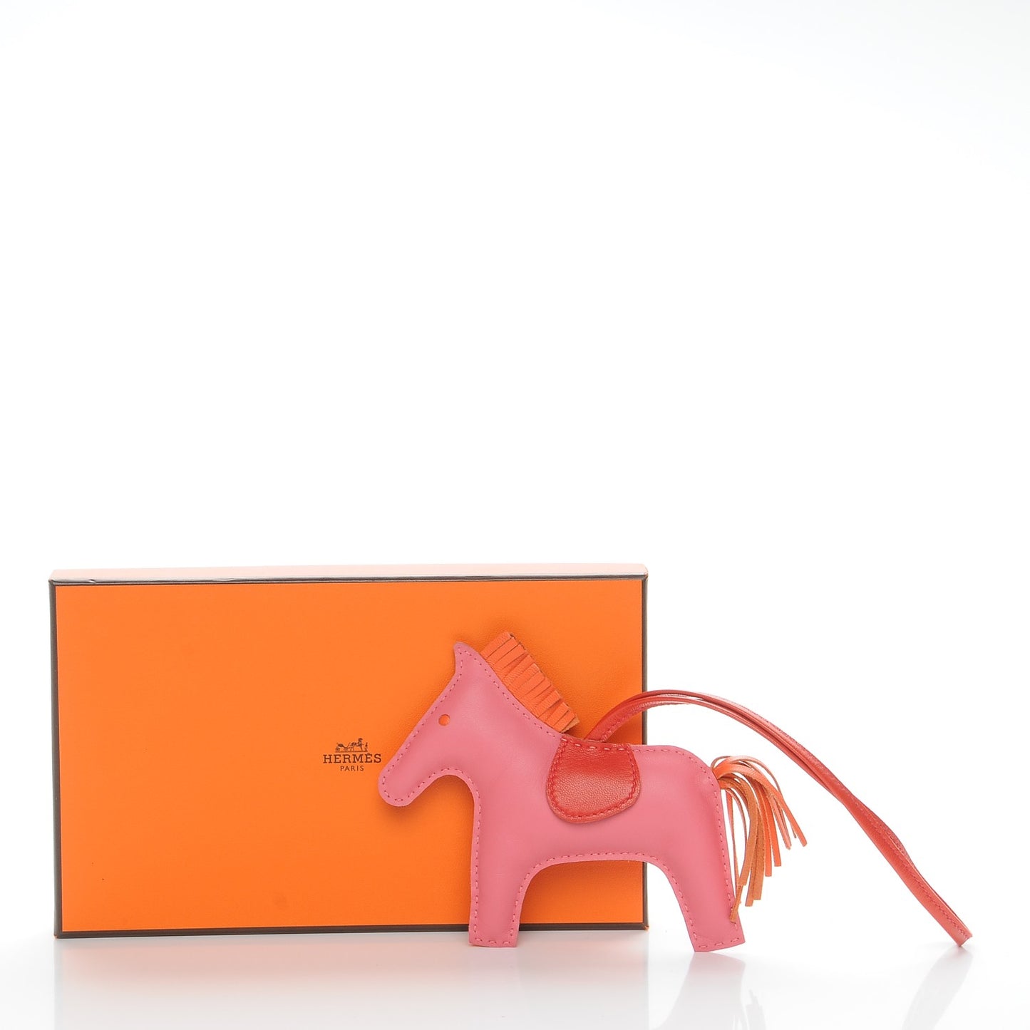 Milo Lambskin Grigri Rodeo Horse Bag Charm MM Rose Azalee Orange Poppy