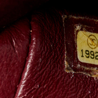 Chanel Washed Lambskin Studded Metal Beauty Flap Burgundy 8 of 11