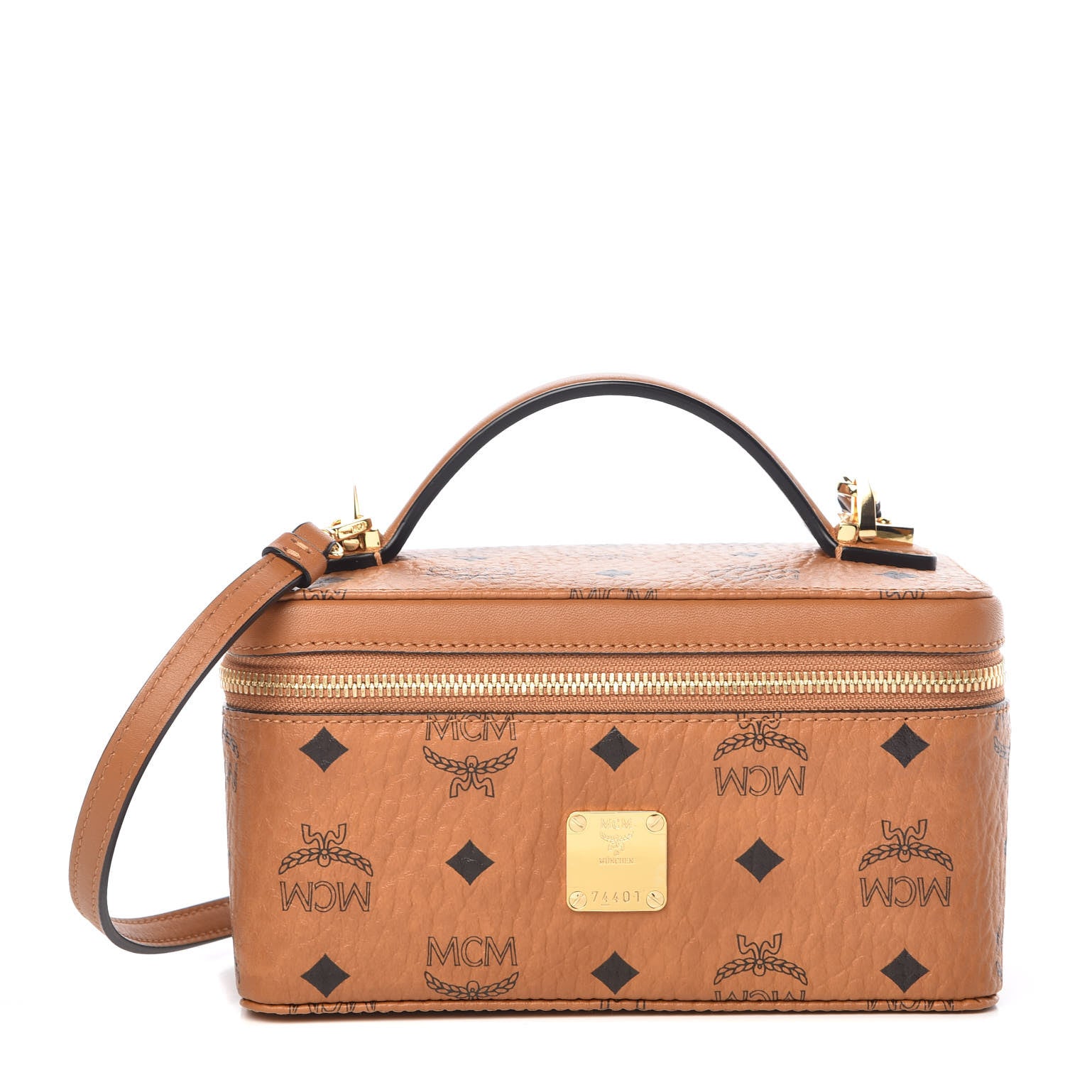 MCM Visetos Vanity Case Cognac 1 of 10