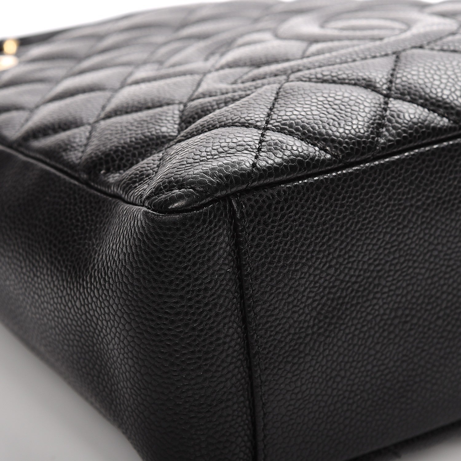 Chanel Caviar Quilted Petit Shopping Tote PST Black 9 of 13
