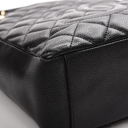 Chanel Caviar Quilted Petit Shopping Tote PST Black 9 of 13