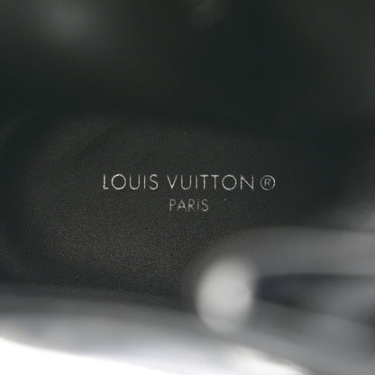 Louis Vuitton Denim Calfskin Monogram Metropolis Flat Ranger Boot 37 Navy Blue 8 of 9