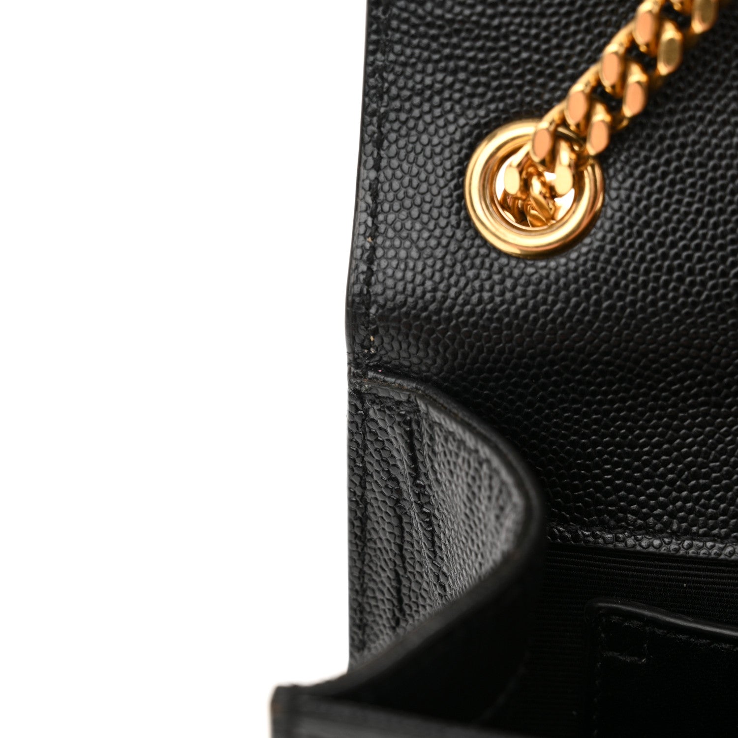 Saint Laurent Grain De Poudre Small Monogram Kate Satchel Black 11 of 14