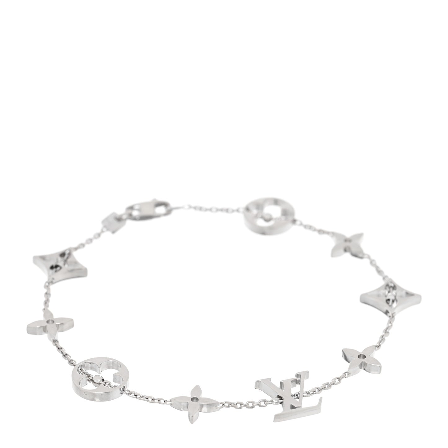 18K White Gold Idylle Blossom Monogram Bracelet
