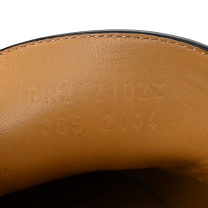 Hermes Calfskin Womens Icone Loafers 36.5 Black 9 of 10