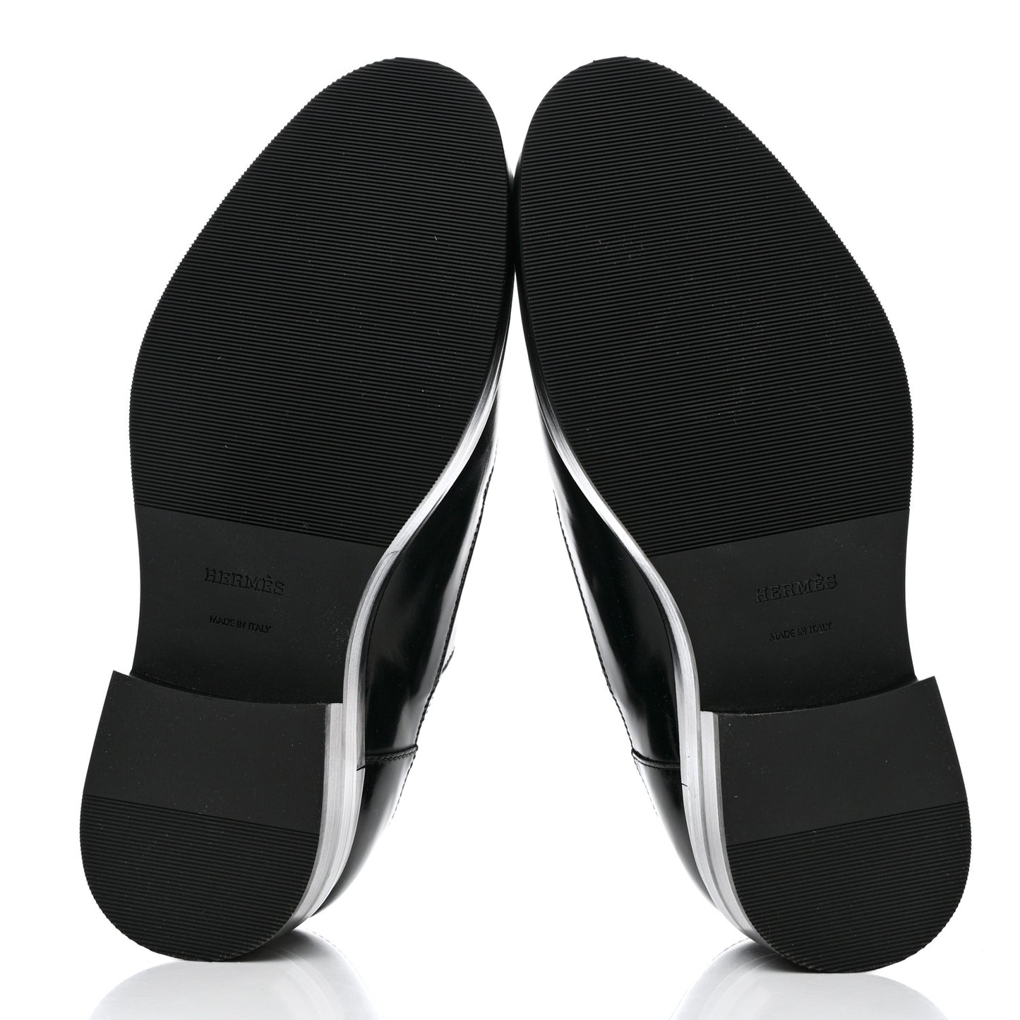 Glossed Calfskin Galilee Loafers 38.5 Black