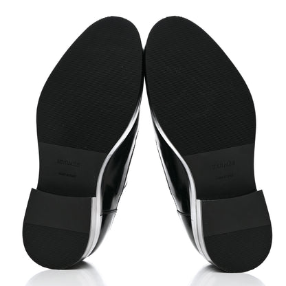 Hermes Glossed Calfskin Galilee Loafers 38.5 Black 5 of 8