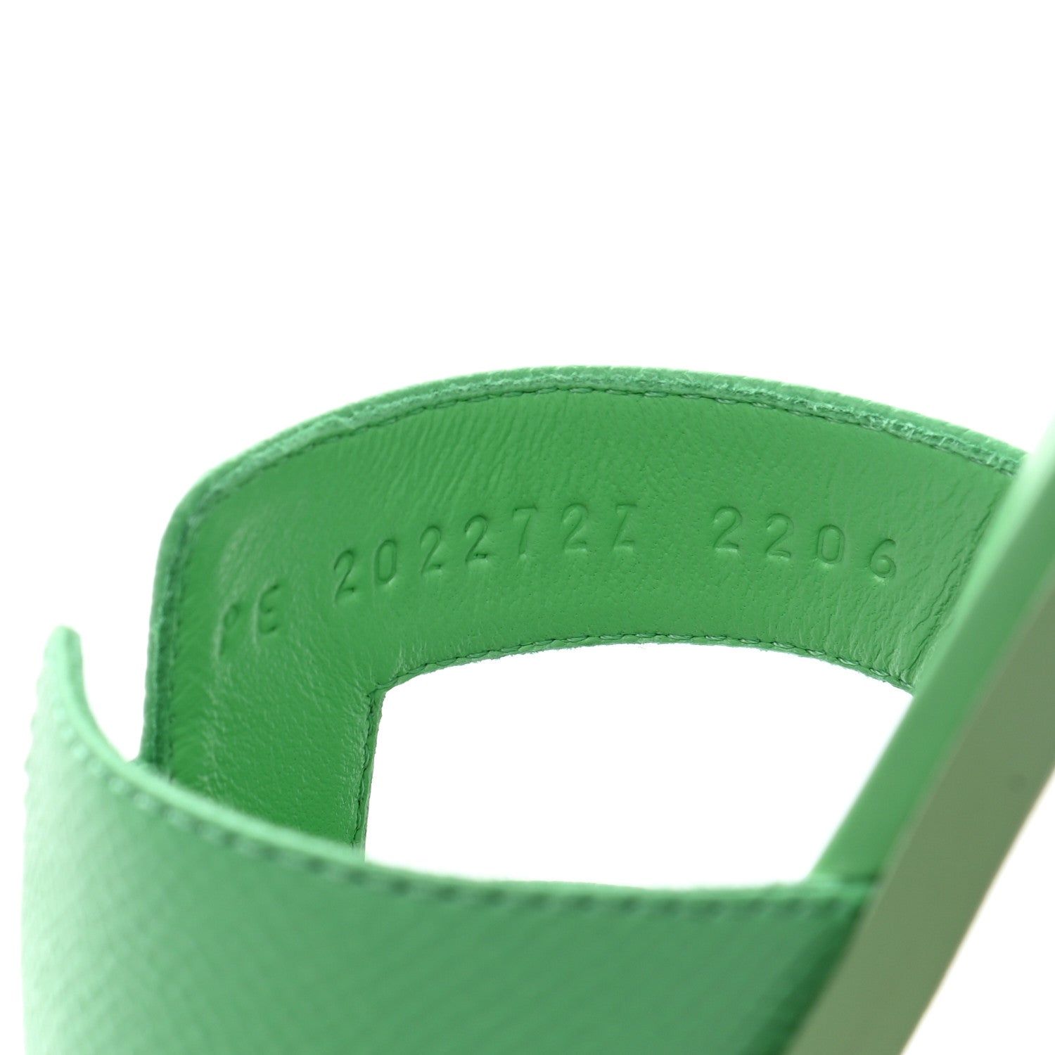 Hermes Epsom Oran Sandals 37 Vert Pomme 8 of 9