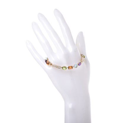 Bulgari 18K Yellow Gold Peridot Citrine Topaz Amethyst Tourmaline Iolite Allegra Bracelet 2 of 6