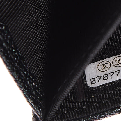 Chanel Iridescent Caviar Quilted Flap Card Holder Wallet Black 8 of 9