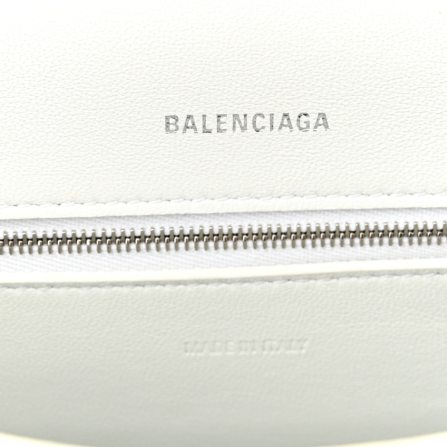 Balenciaga Calfskin S Downtown Chain Shoulder Bag White Black 6 of 10