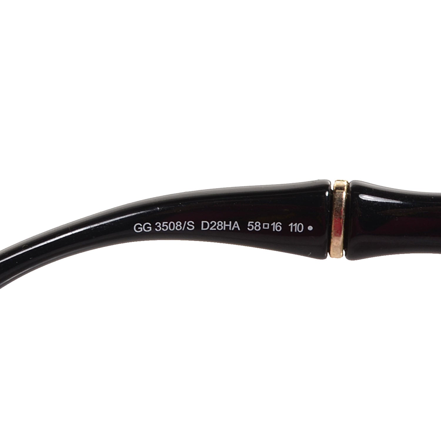 Gucci Bamboo Effect Sunglasses 3508/S Black 3 of 4