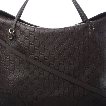 Gucci Guccissima Large Bree Foldover Tote Chocolate 13 of 13