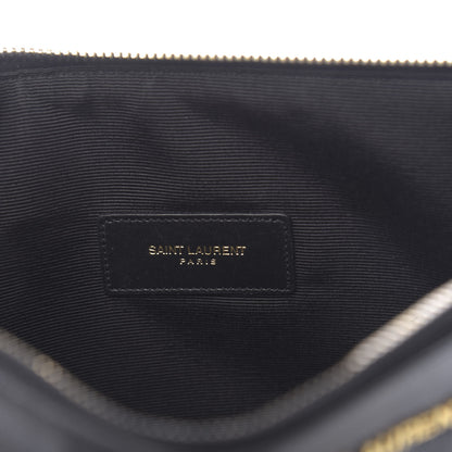 Saint Laurent Grain de Poudre Medium Zip Clutch Black 6 of 7