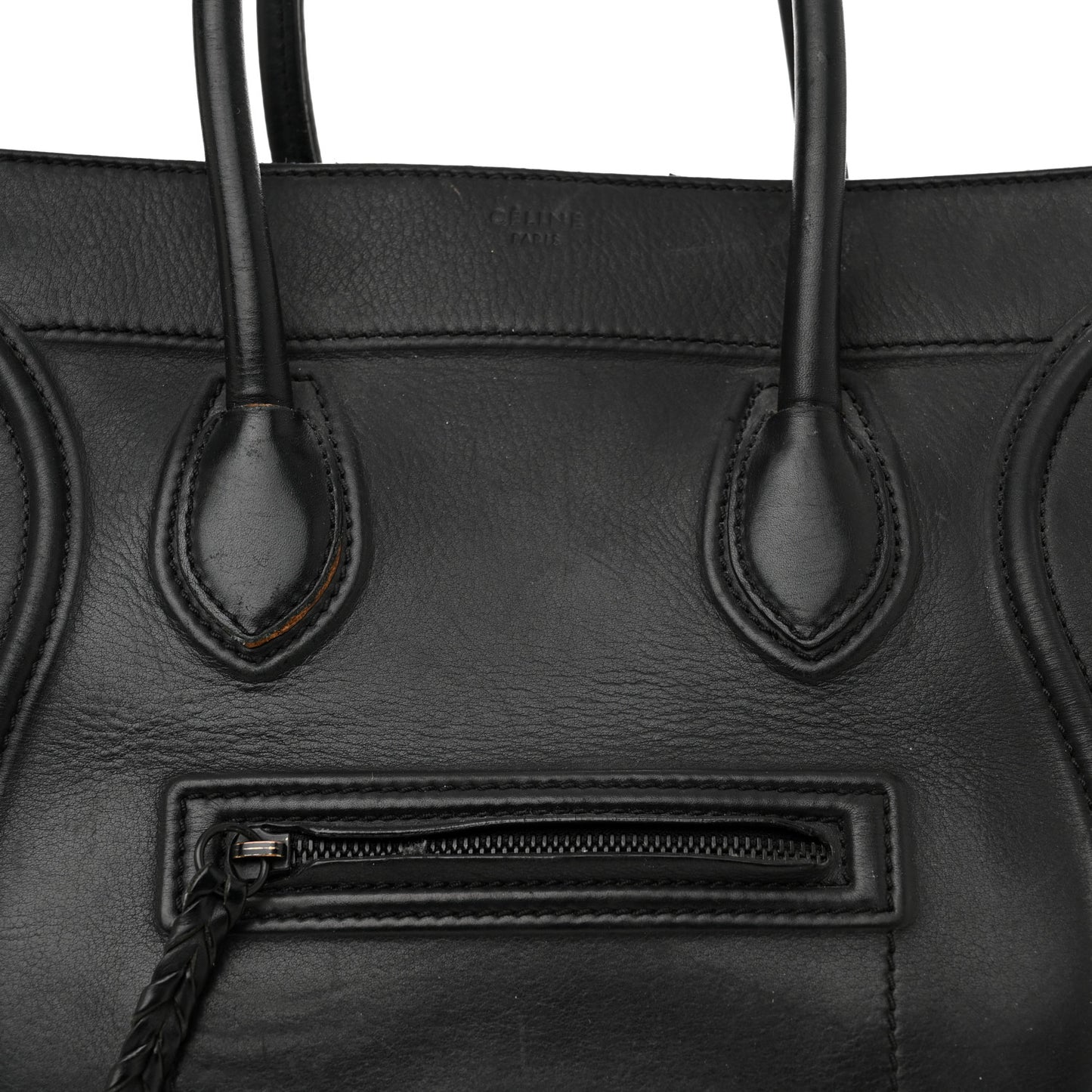 Supple Calfskin Medium Phantom Luggage Black