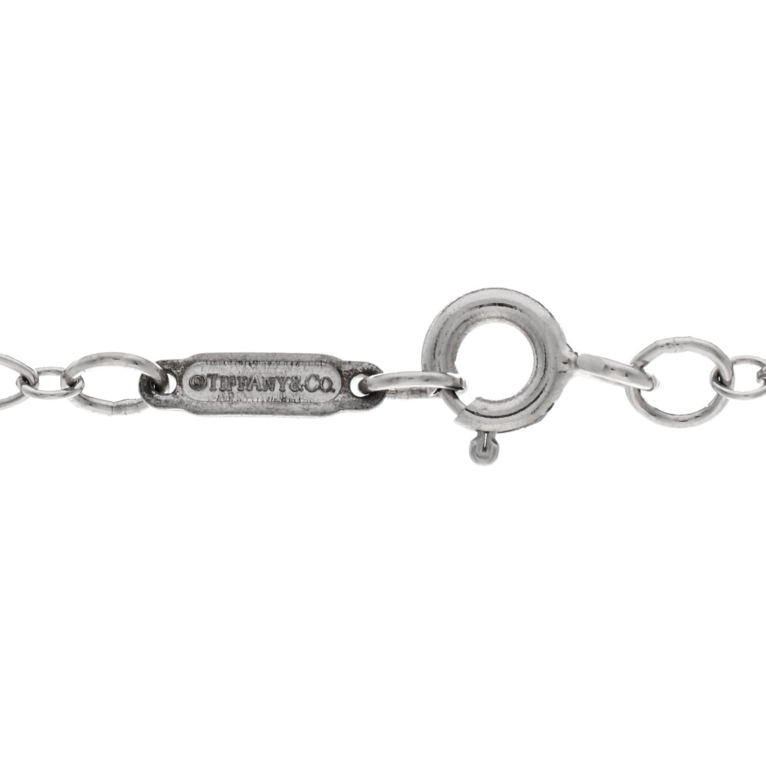 Tiffany Platinum Diamond Enchant Heart Key Pendant Necklace 4 of 6