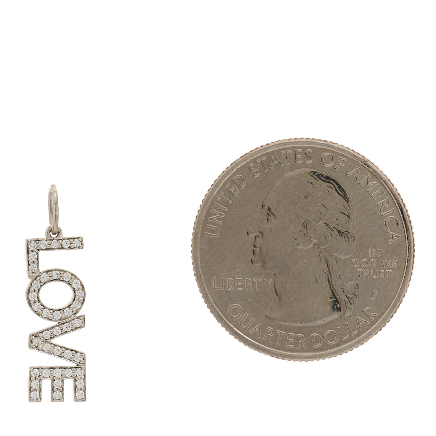 Platinum Diamond Love Charm