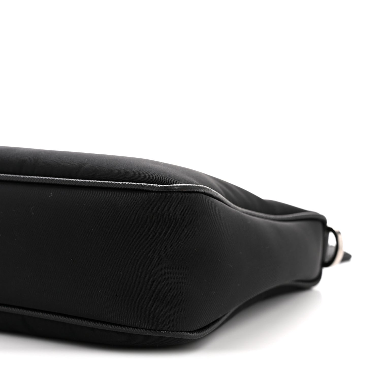Re-Nylon Saffiano Travel Brique Crossbody Bag Black