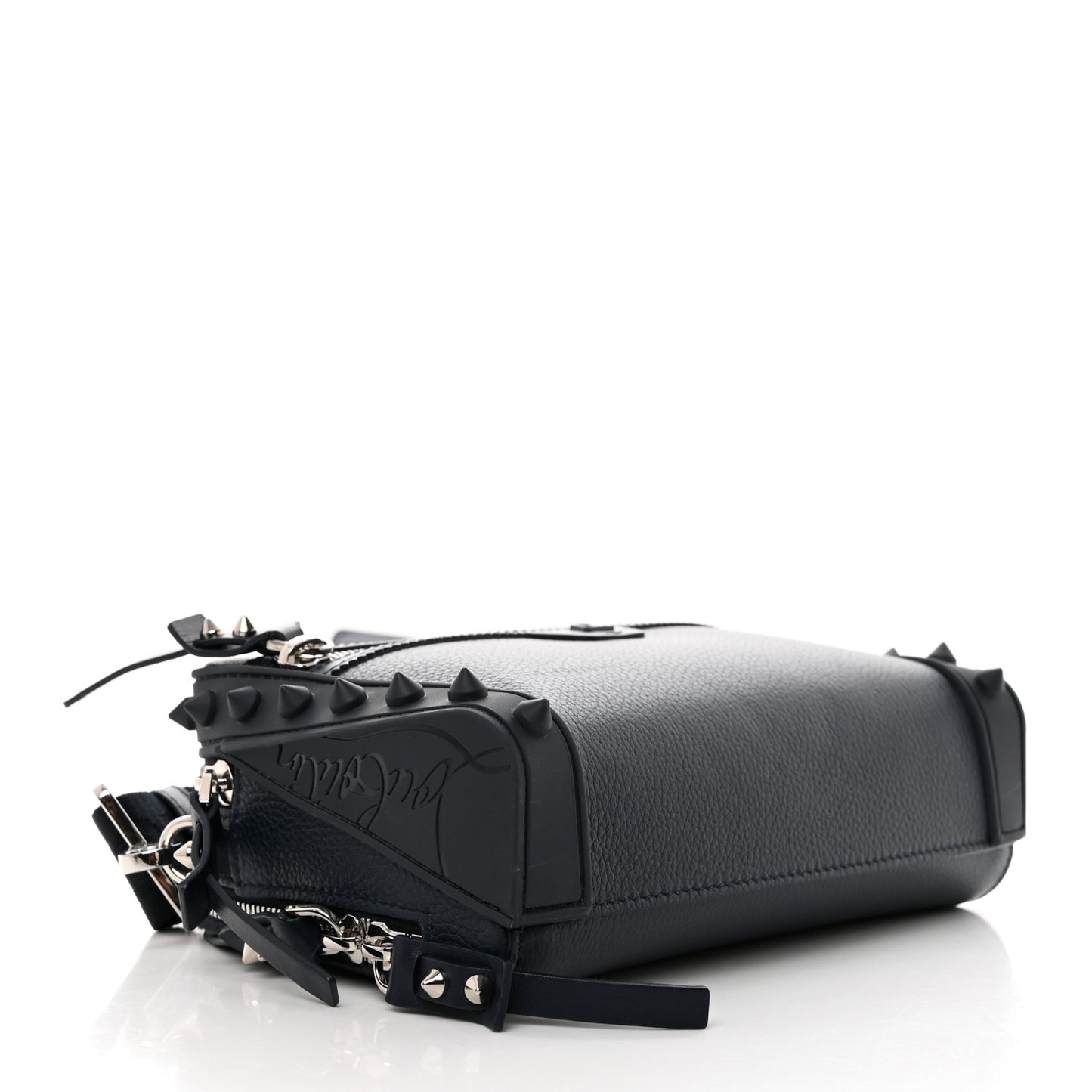 Empire Calfskin Gomme Spikes Loubitown Crossbody Loubi Navy