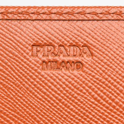 Prada Saffiano Bow Continental Wallet Papaya 7 of 12