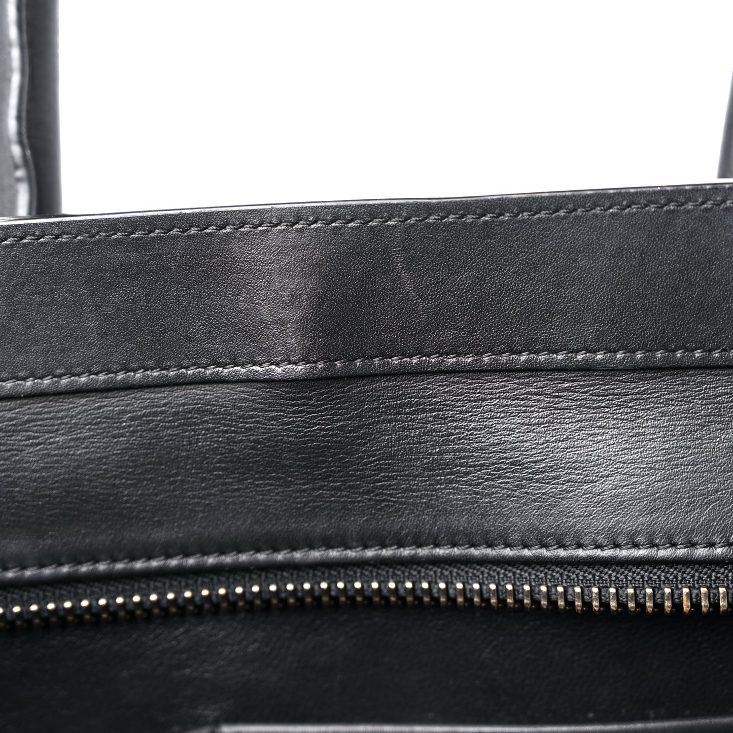 Elephant Calfskin Mini Bi-Color Luggage Black White