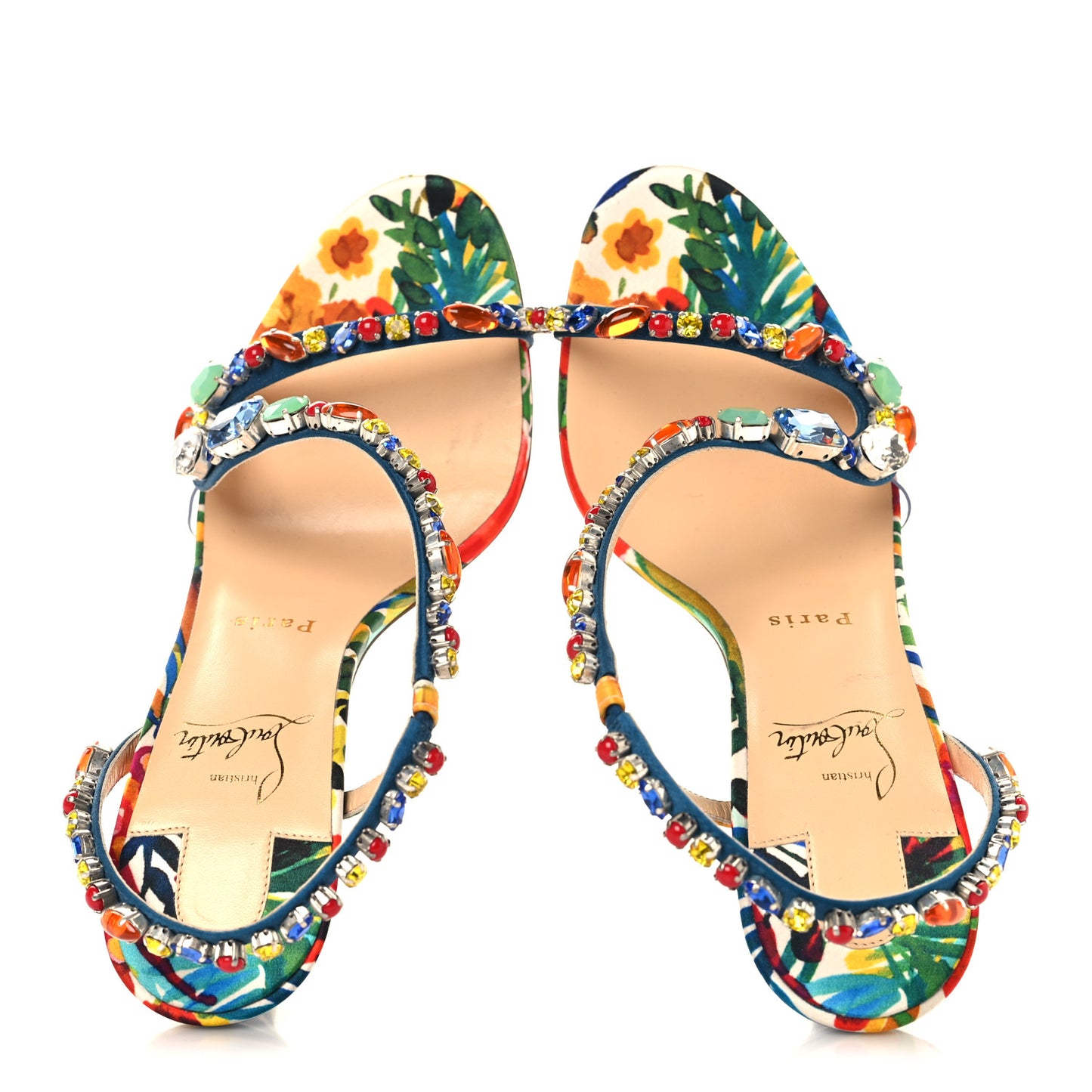 Crepe Satin Rosapetra 100 Sandals 38.5 Ludwig Multi
