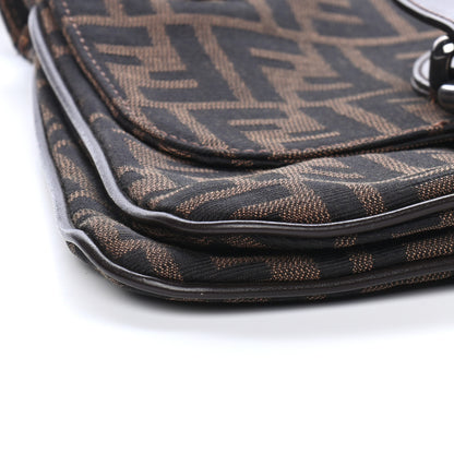 Fendi Zucca Buckle Shoulder Bag Tobacco 6 of 7